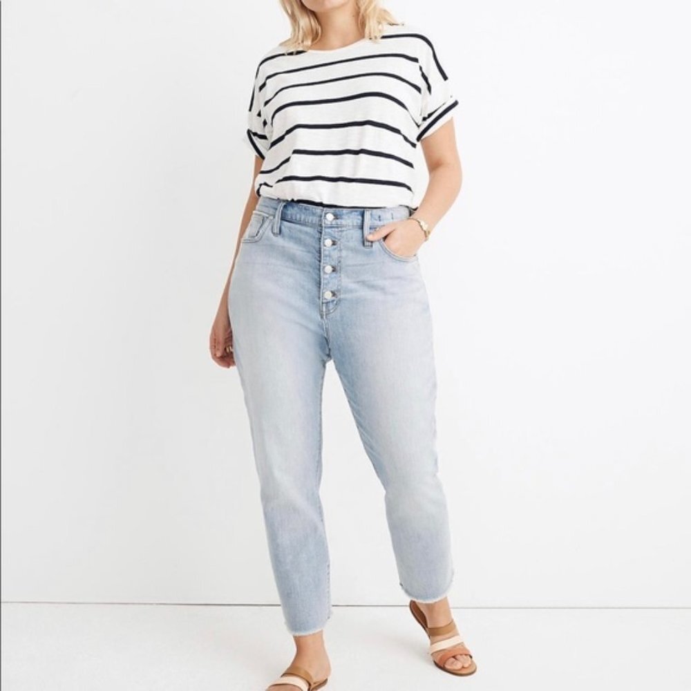 Madewell The High-Rise Slim Crop Boyjean W36